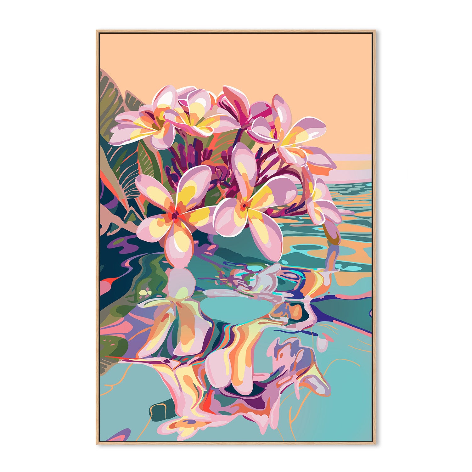 wall-art-print-canvas-poster-framed-Frangipani Dreams , By Unratio-4