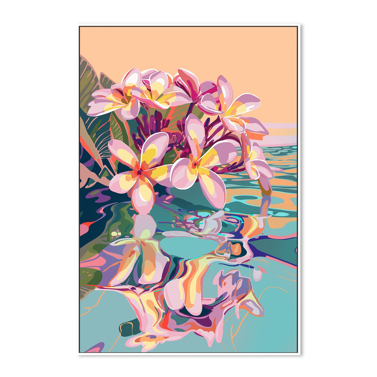 wall-art-print-canvas-poster-framed-Frangipani Dreams , By Unratio-5