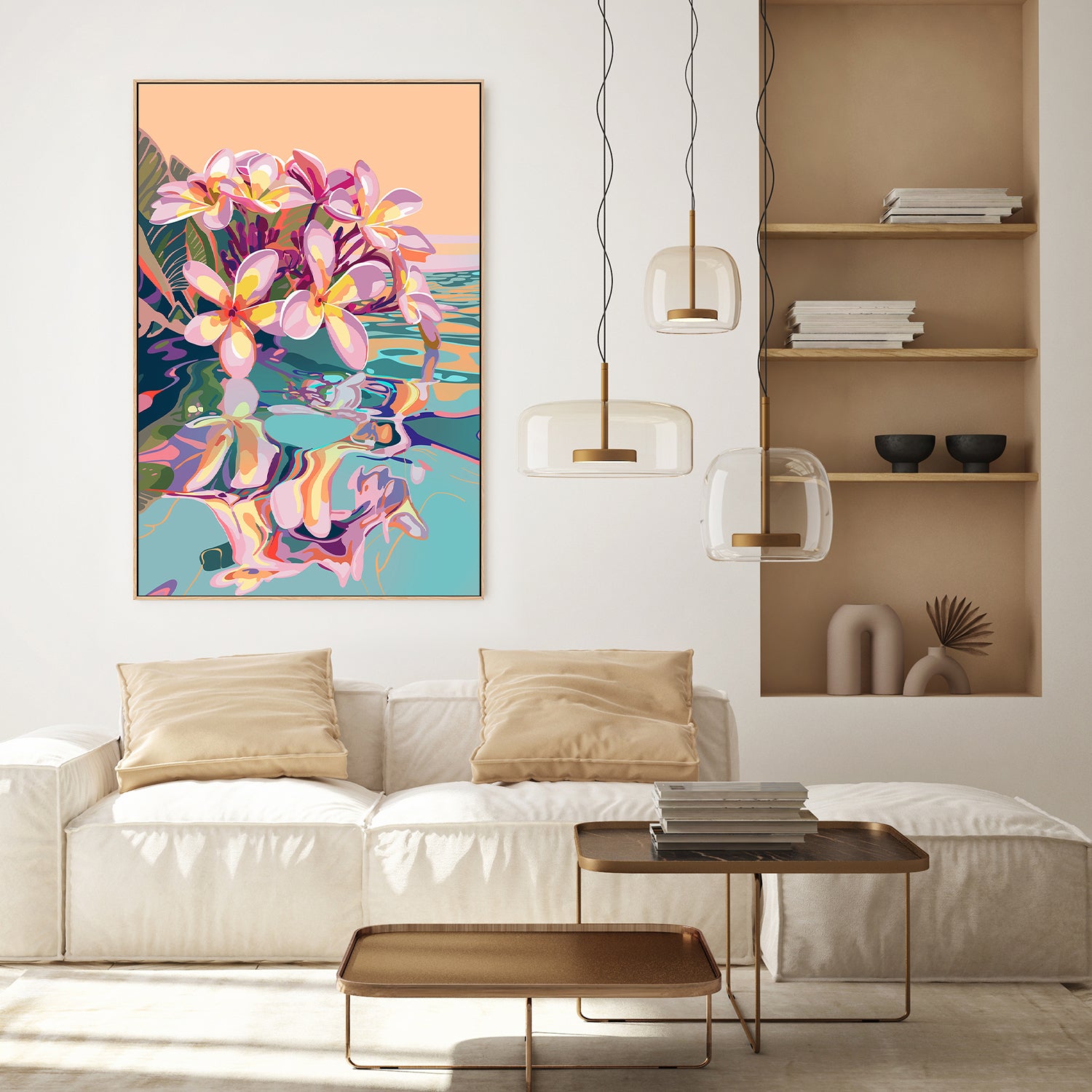wall-art-print-canvas-poster-framed-Frangipani Dreams , By Unratio-7