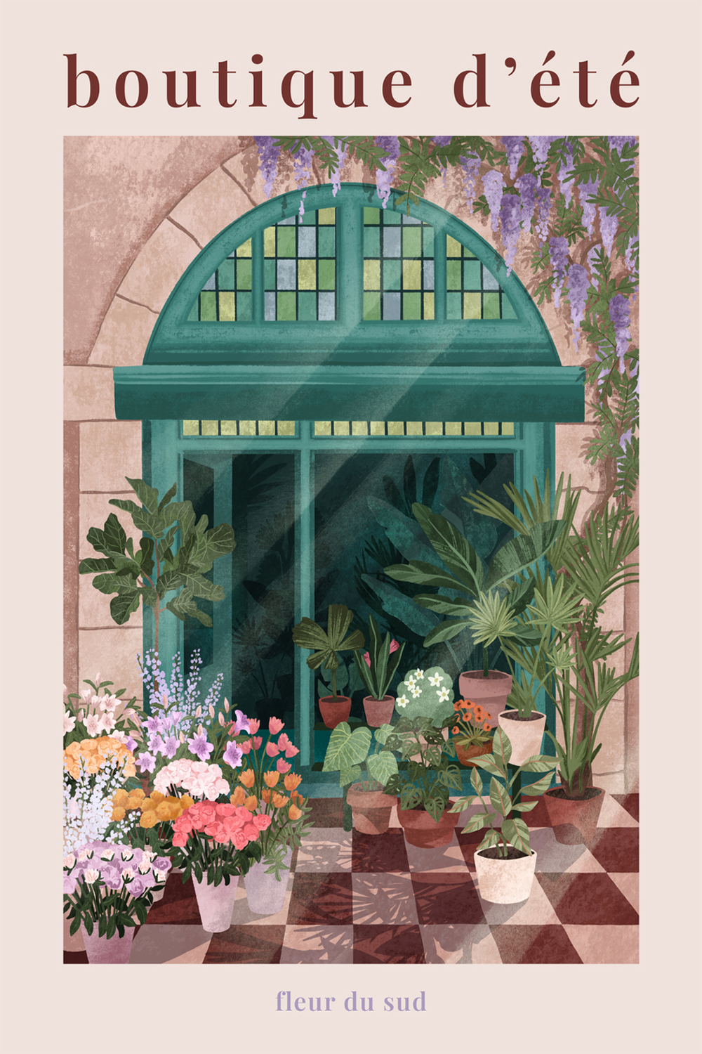wall-art-print-canvas-poster-framed-French Flowershop Poster-1