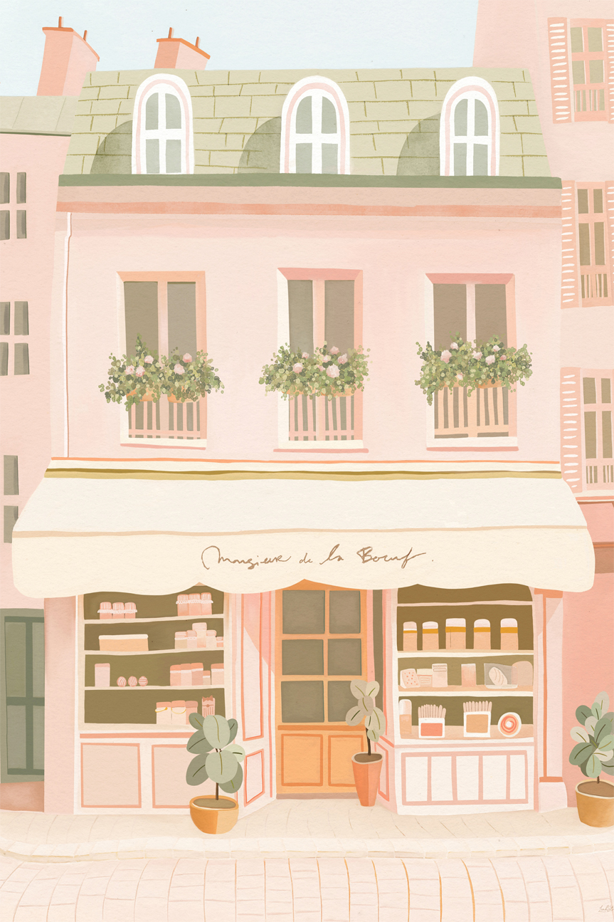 wall-art-print-canvas-poster-framed-French Market , By Leah Straatsma-1