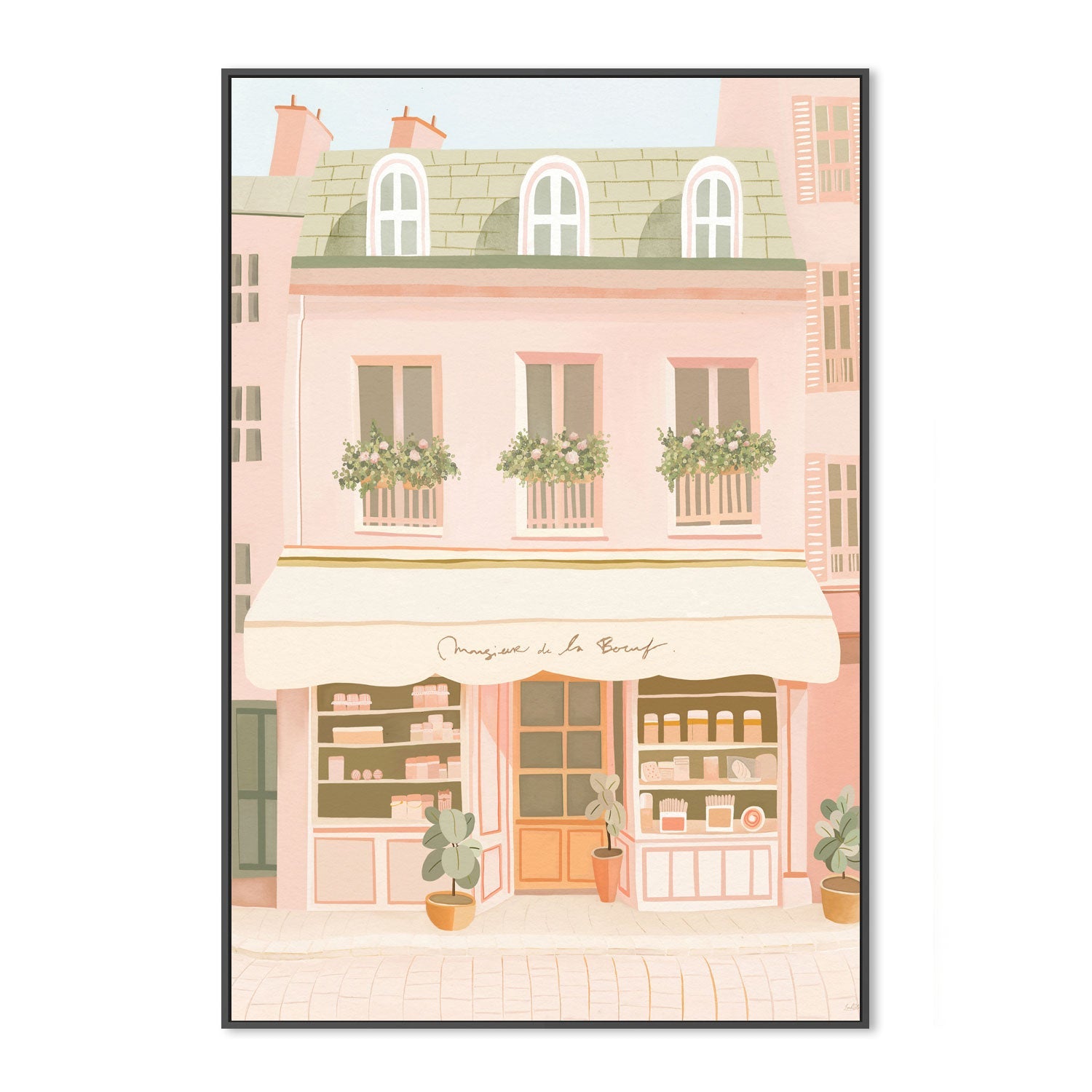 wall-art-print-canvas-poster-framed-French Market , By Leah Straatsma-3