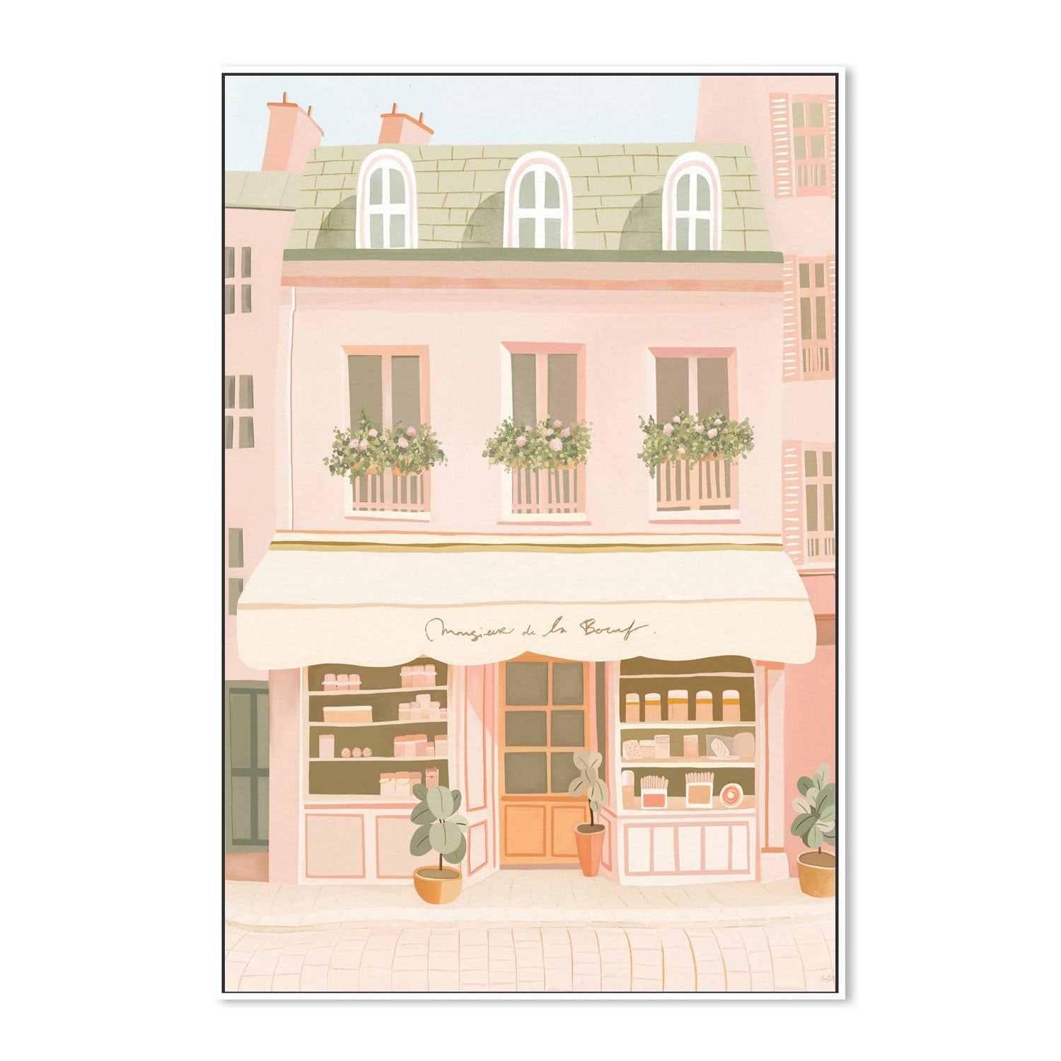 wall-art-print-canvas-poster-framed-French Market , By Leah Straatsma-5