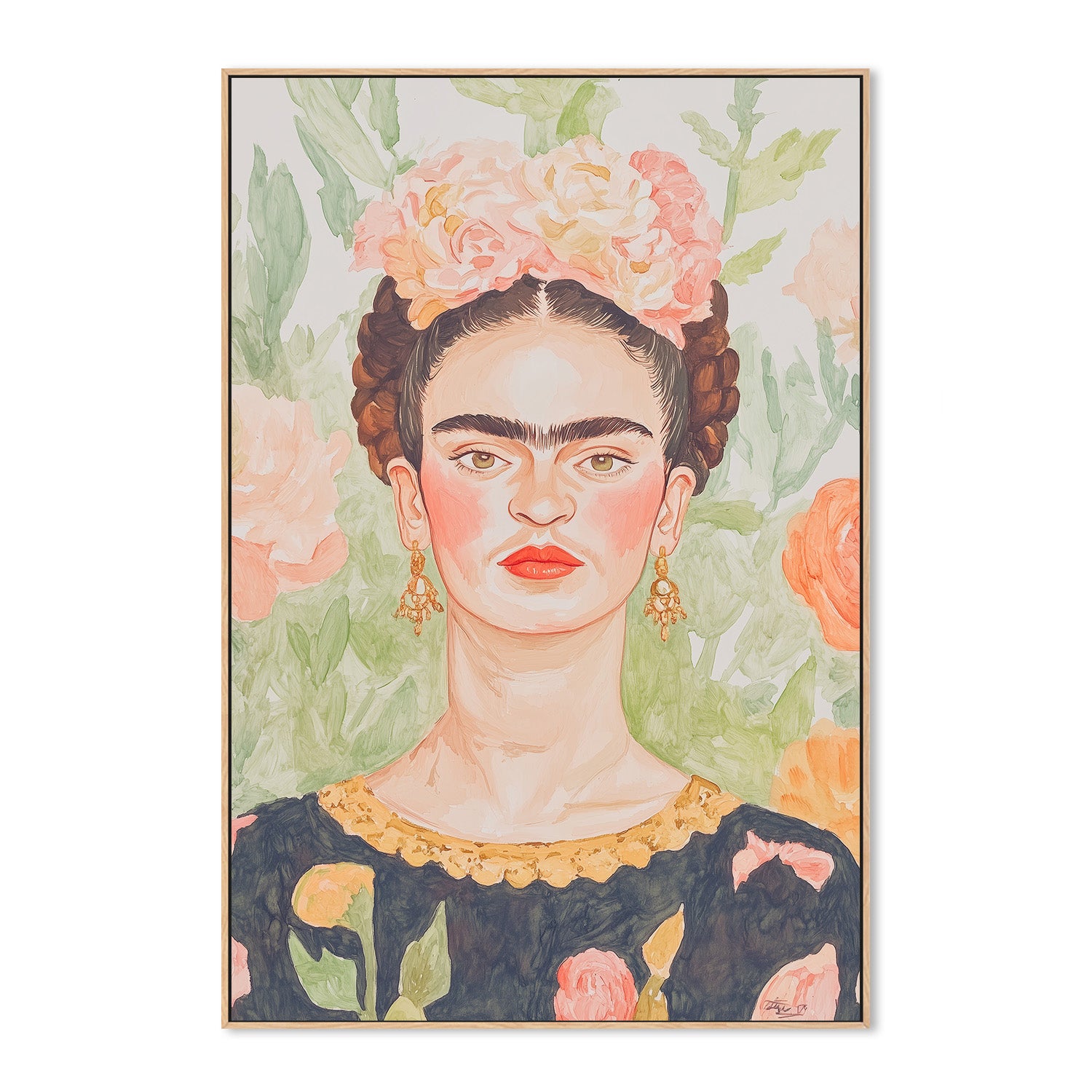 wall-art-print-canvas-poster-framed-Frida Painting , By Melloi Art-4