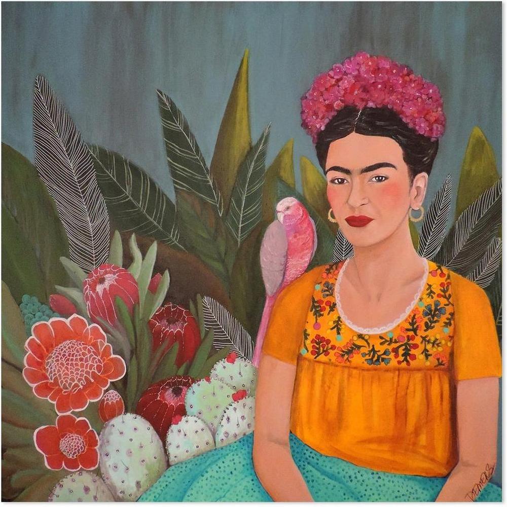 wall-art-print-canvas-poster-framed-Fridas Home, Blue-by-Sylvie Demers-Gioia Wall Art