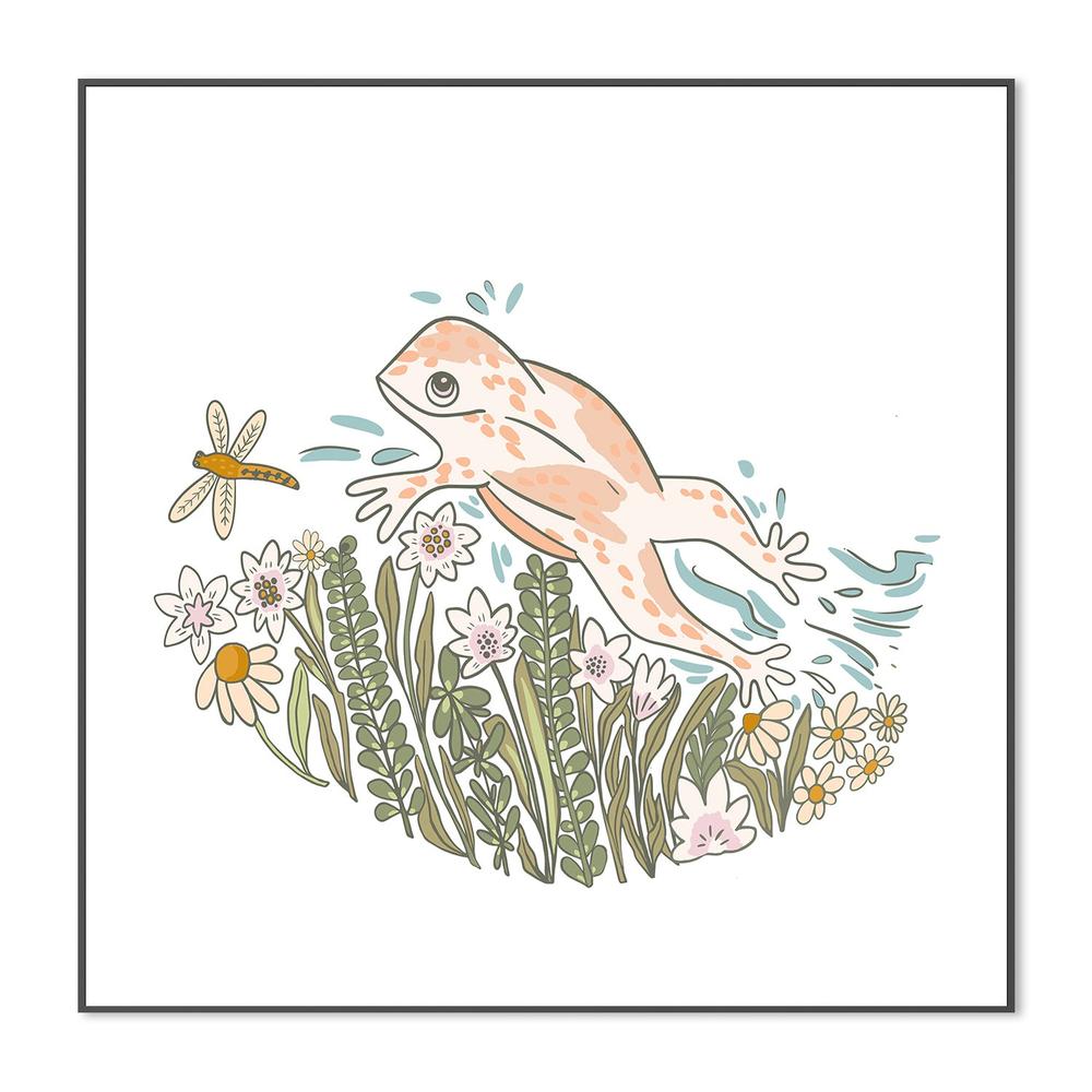 wall-art-print-canvas-poster-framed-Frog , By Nikita Jariwala-3