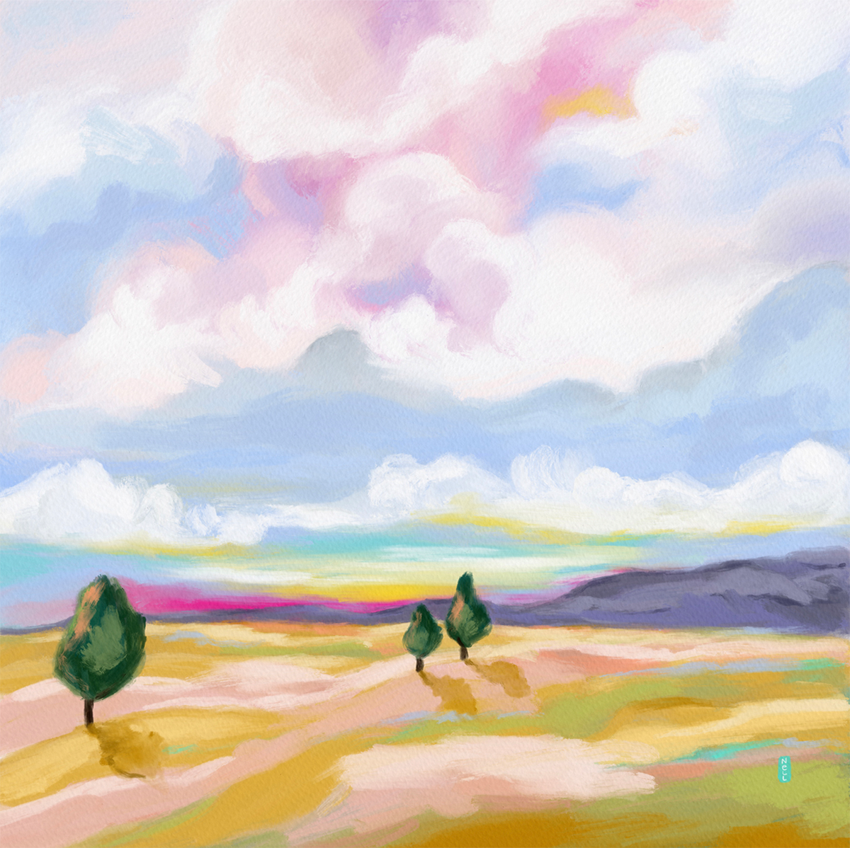 wall-art-print-canvas-poster-framed-From Afar , By Lia Nell-GIOIA-WALL-ART