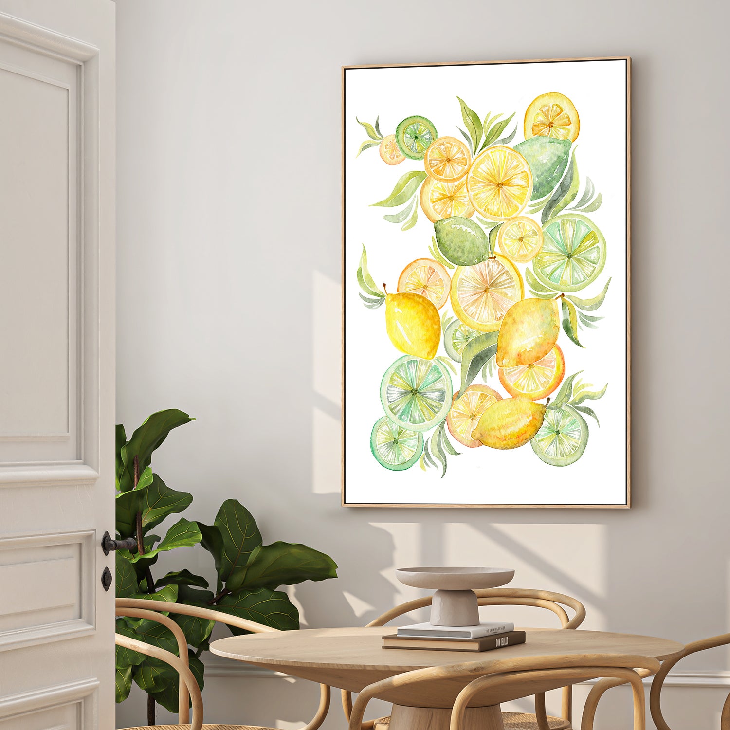 wall-art-print-canvas-poster-framed-Fruit collection - lemon & Limes-2