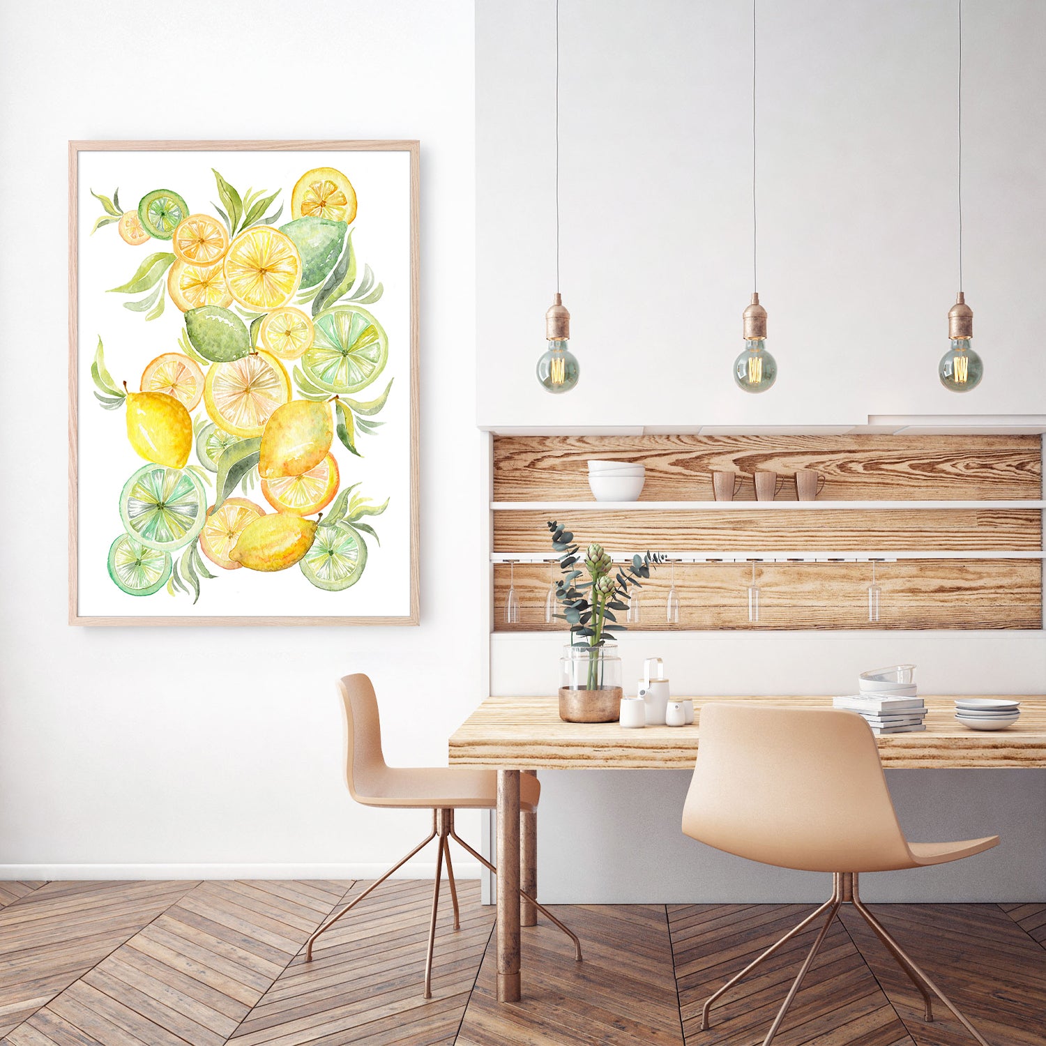 wall-art-print-canvas-poster-framed-Fruit collection - lemon & Limes-8