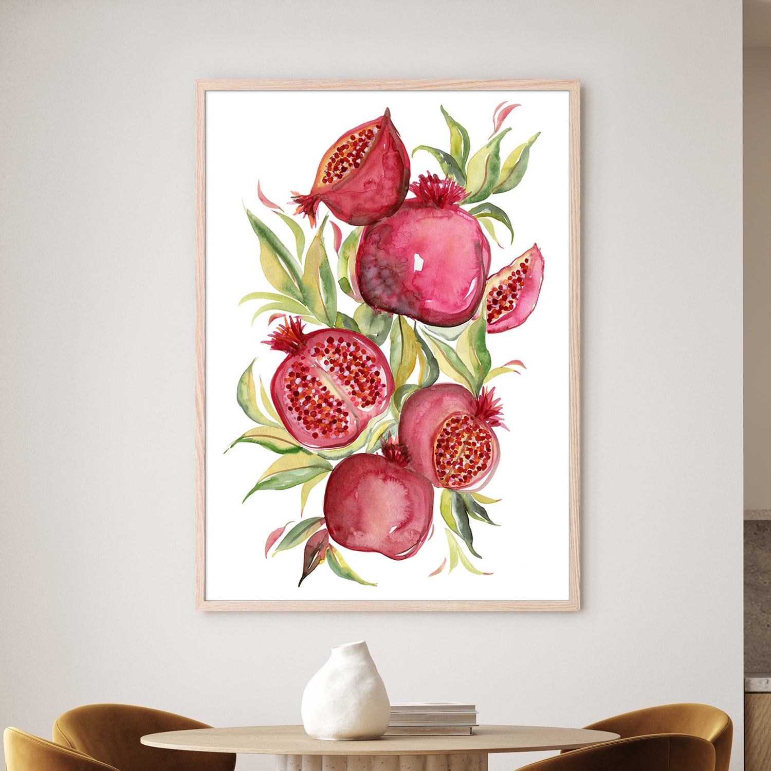 wall-art-print-canvas-poster-framed-Fruit collection - Pomegranate-7
