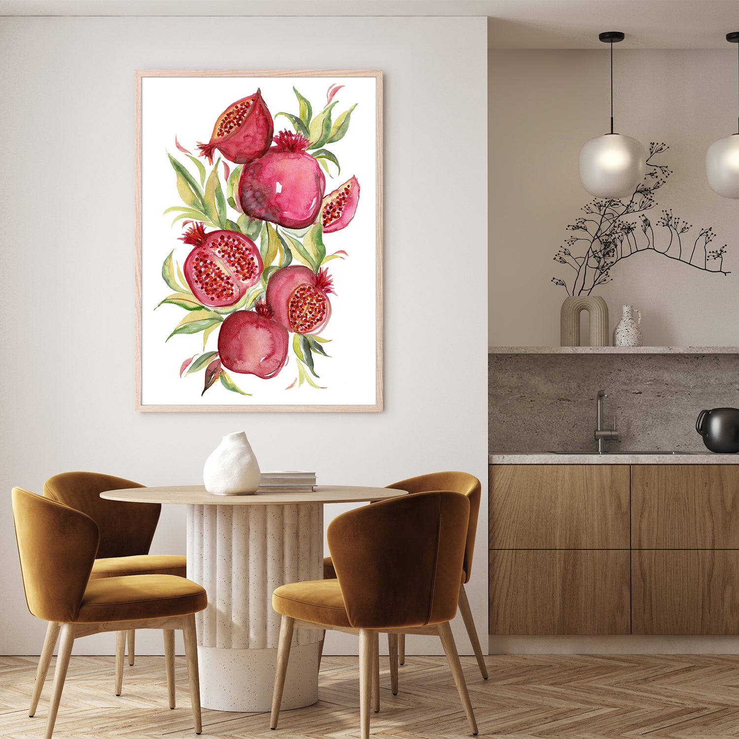 wall-art-print-canvas-poster-framed-Fruit collection - Pomegranate-8