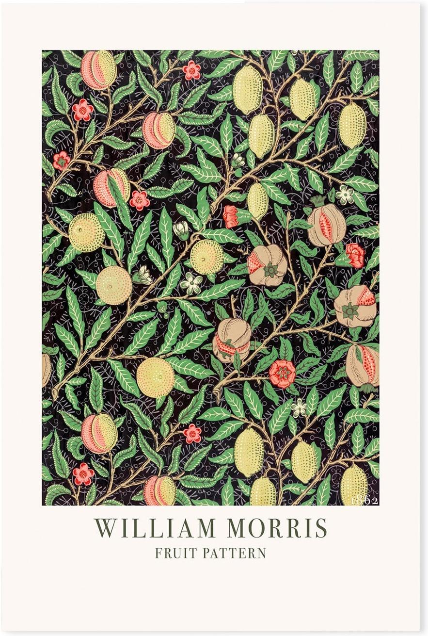 wall-art-print-canvas-poster-framed-Fruit Pattern , By William Morris-GIOIA-WALL-ART