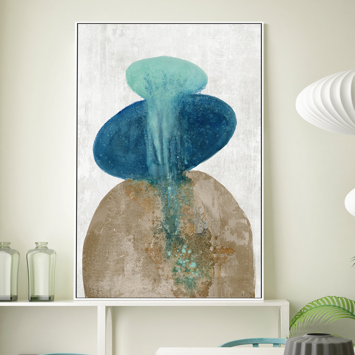 wall-art-print-canvas-poster-framed-Galaxy of Blue , By Maya Woods-2