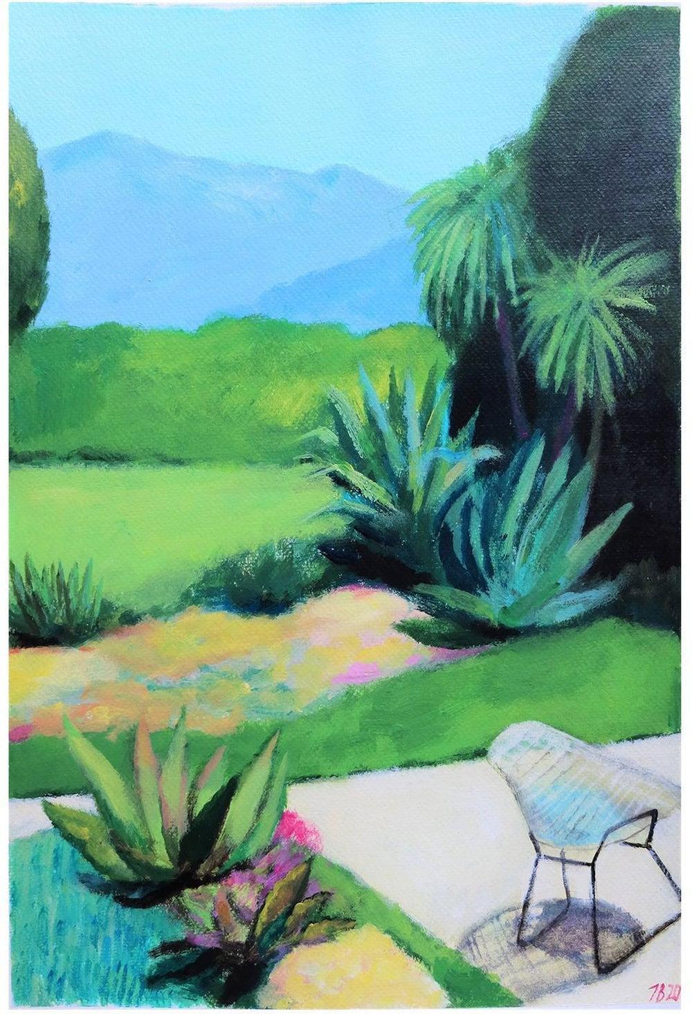 wall-art-print-canvas-poster-framed-Garden-by-Ieva Baklane-Gioia Wall Art