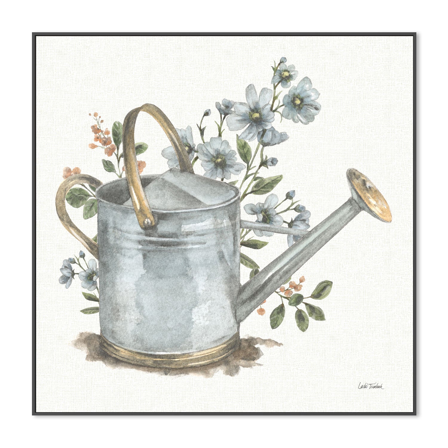 wall-art-print-canvas-poster-framed-Garden Patch Blue, Style A , By Leslie Trimbach-3
