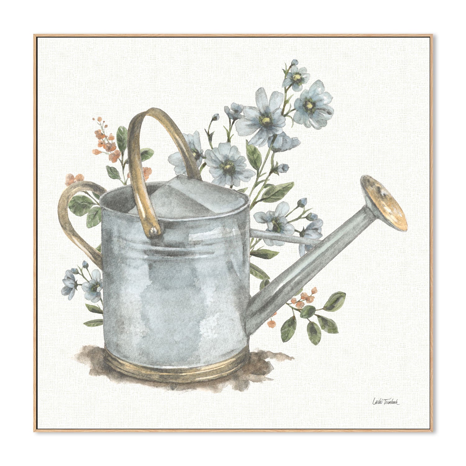 wall-art-print-canvas-poster-framed-Garden Patch Blue, Style A , By Leslie Trimbach-4