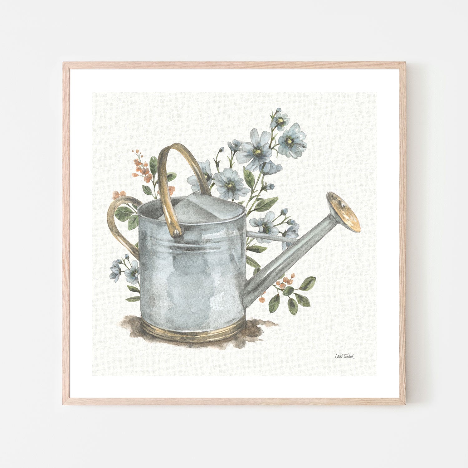 wall-art-print-canvas-poster-framed-Garden Patch Blue, Style A , By Leslie Trimbach-6