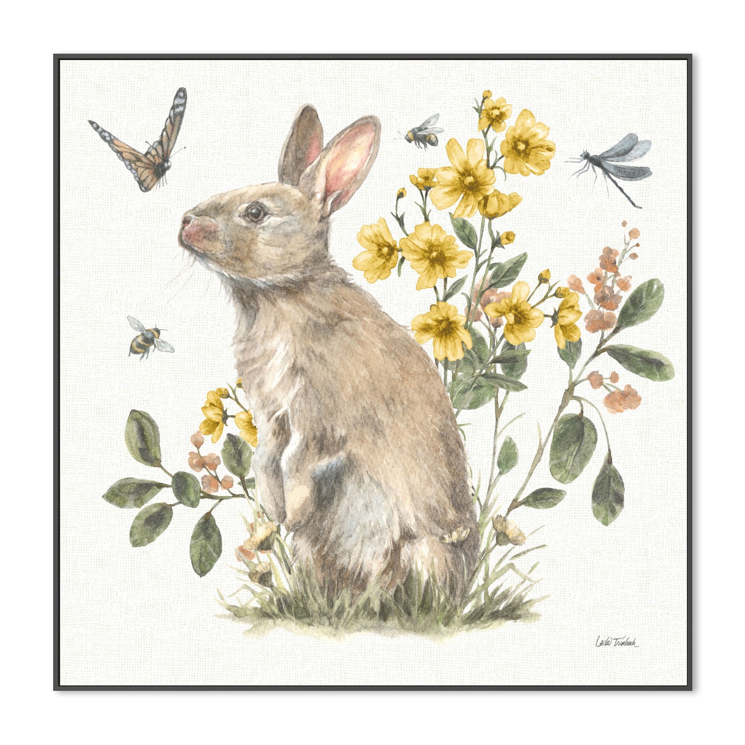 wall-art-print-canvas-poster-framed-Garden Patch Yellow, Style C , By Leslie Trimbach-3