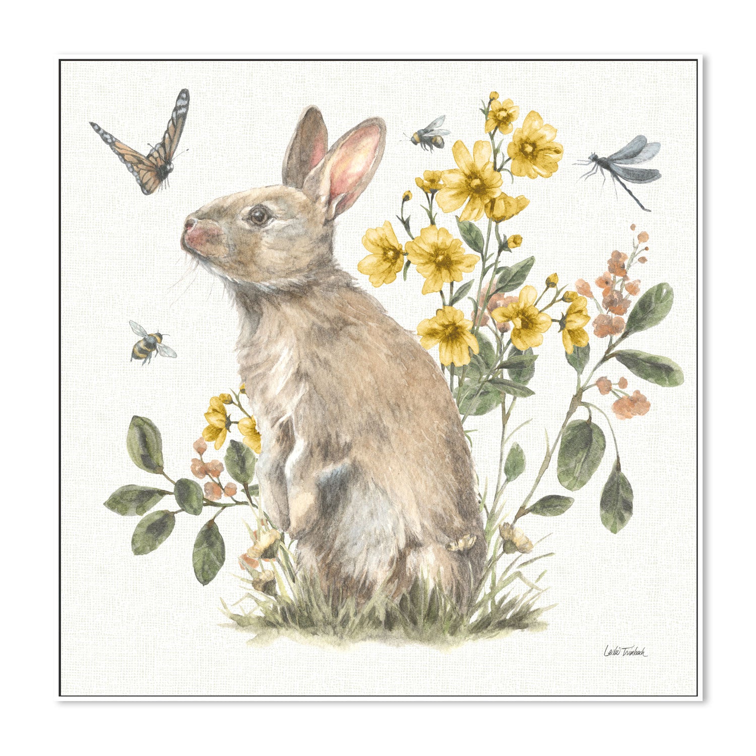 wall-art-print-canvas-poster-framed-Garden Patch Yellow, Style C , By Leslie Trimbach-5