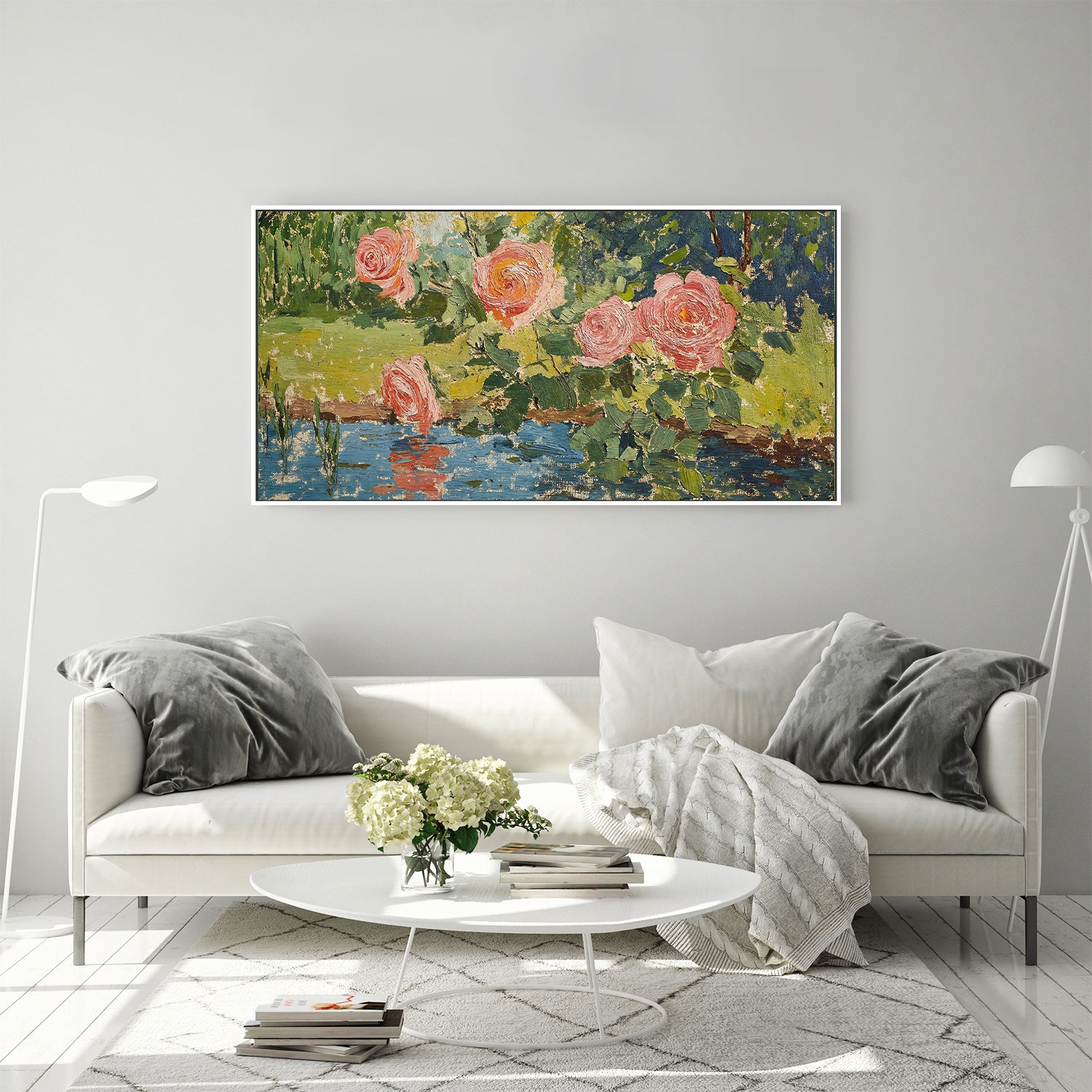 wall-art-print-canvas-poster-framed-Garden Roses , By Lady Hana-7
