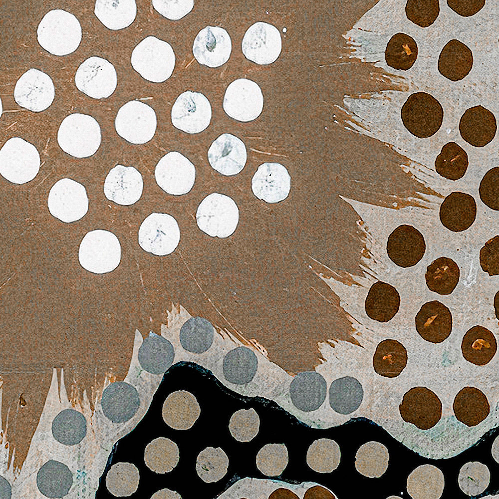 Gathering Body Paint Dark Brown Version By Danny Tjampitjinpa Possum Aboriginal Painting Print