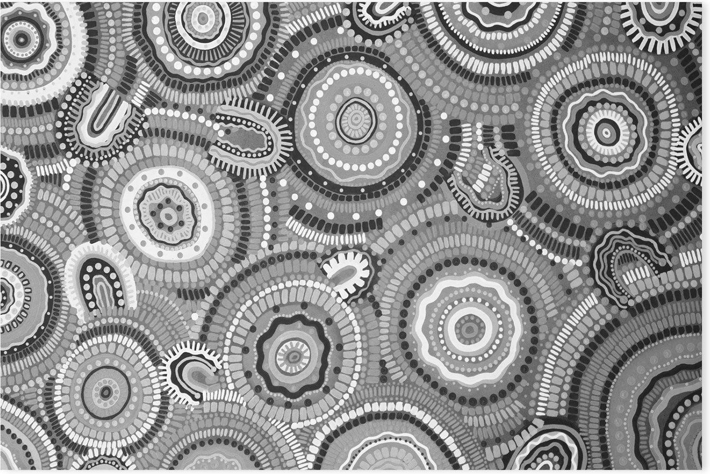 wall-art-print-canvas-poster-framed-Gathering Bora Rings Among The Monochrome Hills , By Leah Cummins-GIOIA-WALL-ART