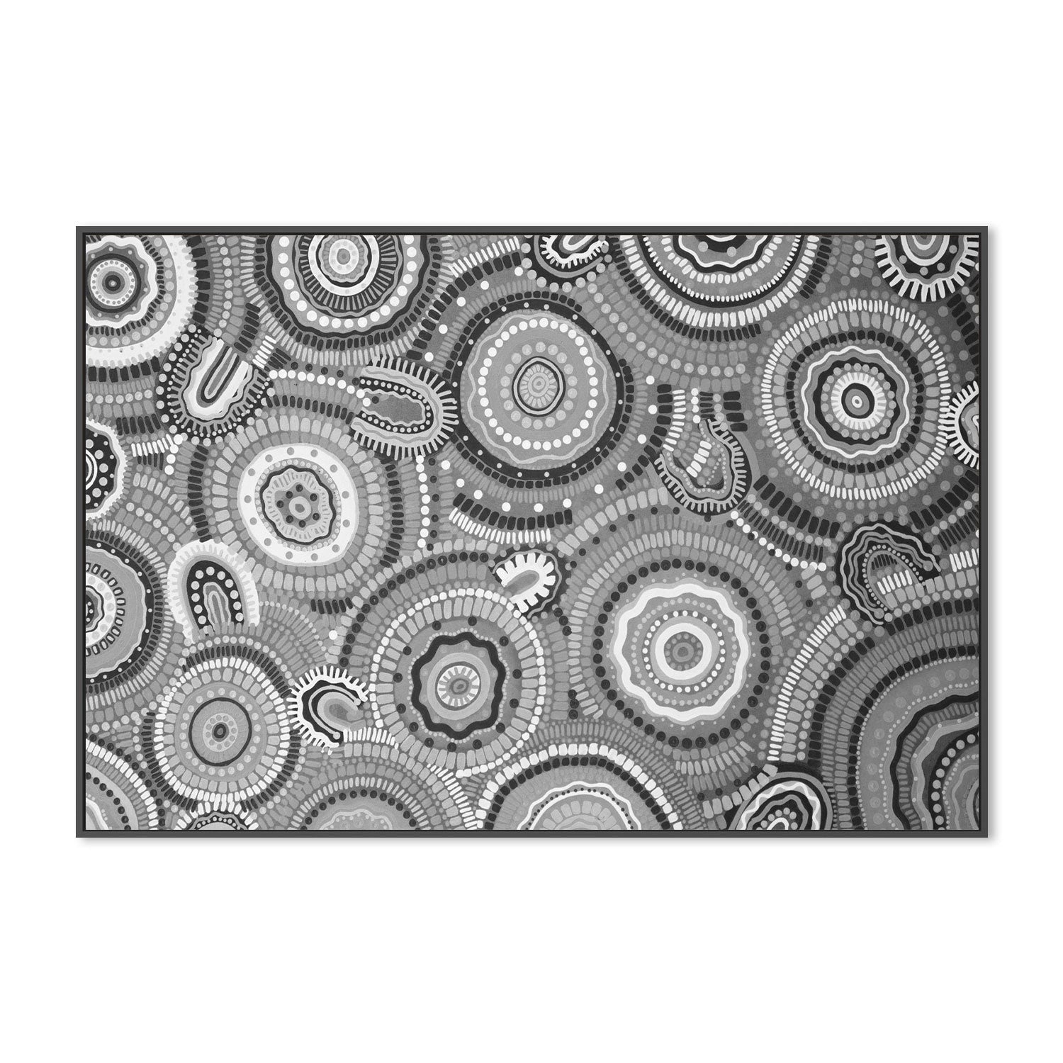 wall-art-print-canvas-poster-framed-Gathering Bora Rings Among The Monochrome Hills , By Leah Cummins-GIOIA-WALL-ART