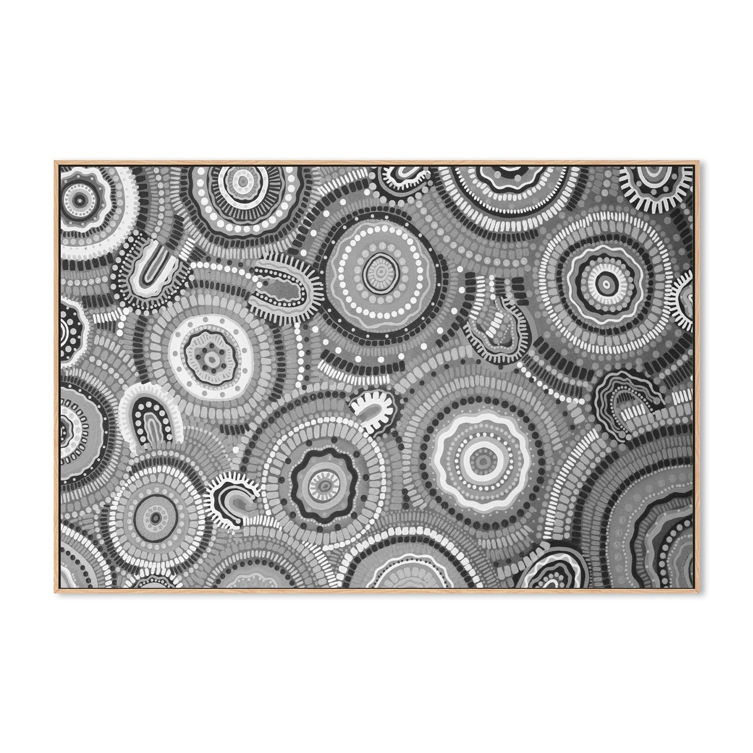 wall-art-print-canvas-poster-framed-Gathering Bora Rings Among The Monochrome Hills , By Leah Cummins-GIOIA-WALL-ART