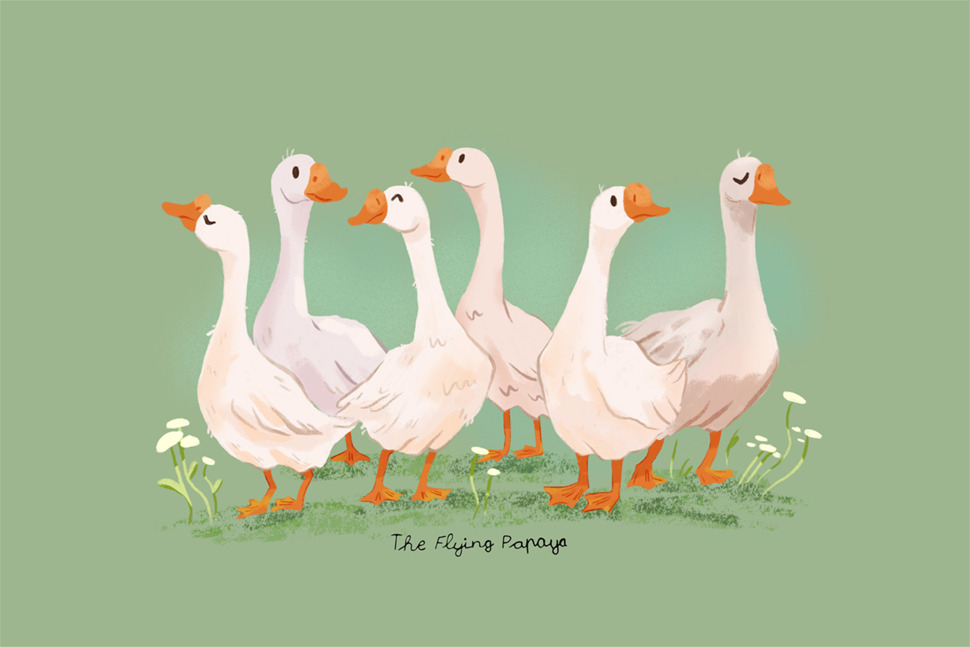wall-art-print-canvas-poster-framed-Geese , By The Flying Papaya-1