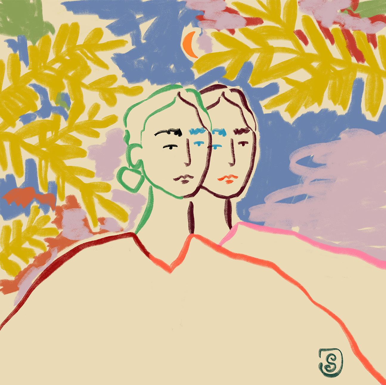 wall-art-print-canvas-poster-framed-Gemini , By Sandra Poliakov-1