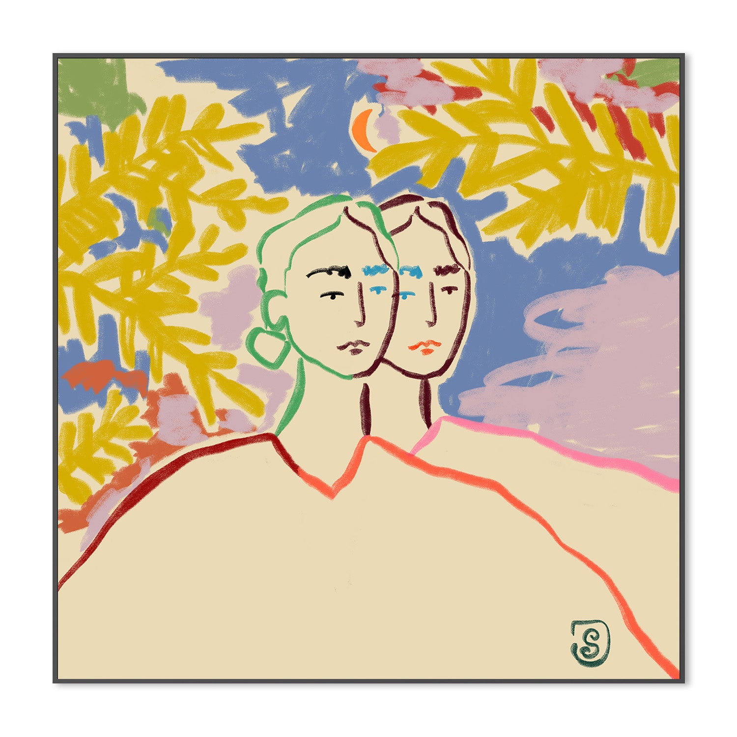 wall-art-print-canvas-poster-framed-Gemini , By Sandra Poliakov-3