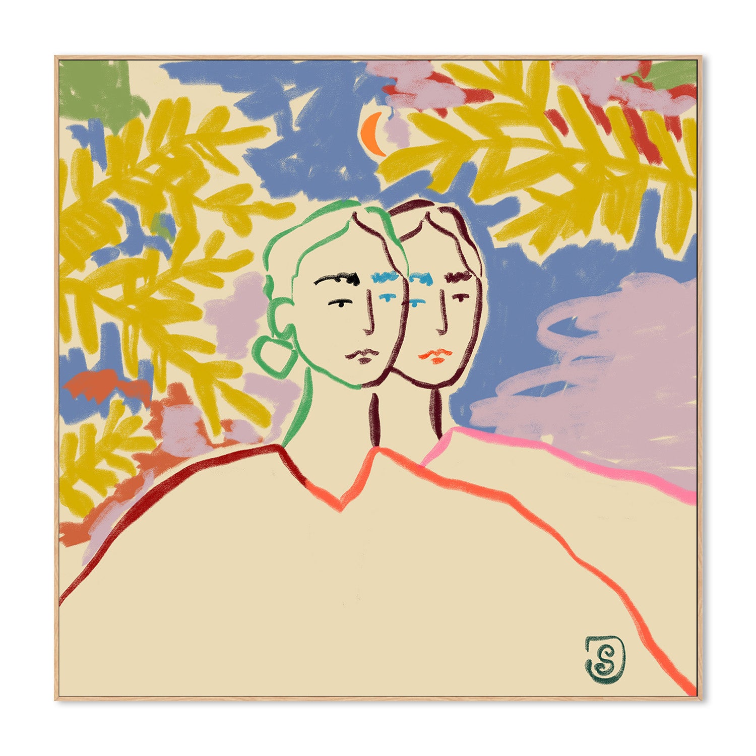 wall-art-print-canvas-poster-framed-Gemini , By Sandra Poliakov-4