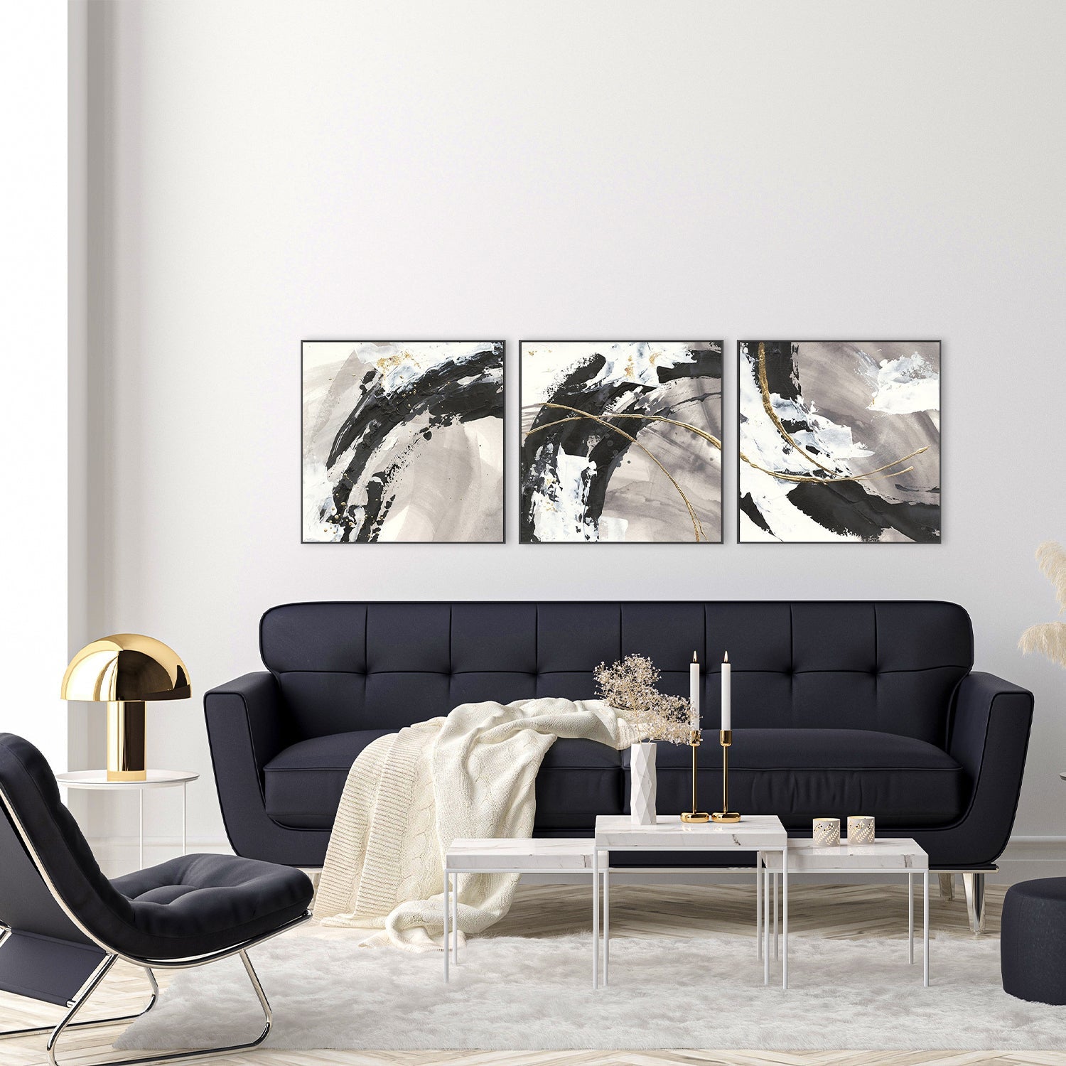 Gilded Arcs, Set of 3