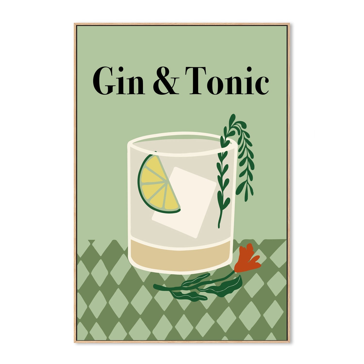 wall-art-print-canvas-poster-framed-Gin a Tonic , Miho Art Studio , By Miho Art Studio-4