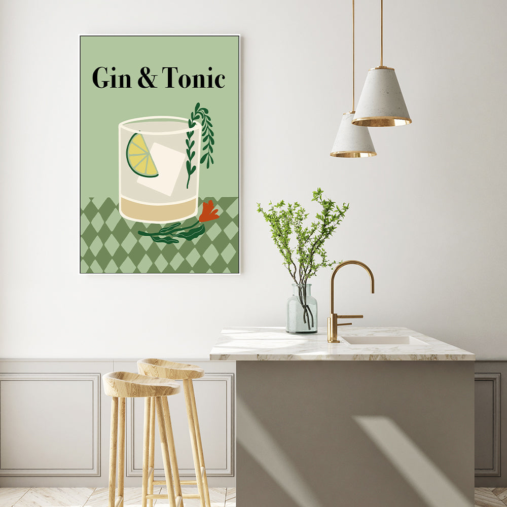 wall-art-print-canvas-poster-framed-Gin a Tonic , Miho Art Studio , By Miho Art Studio-7