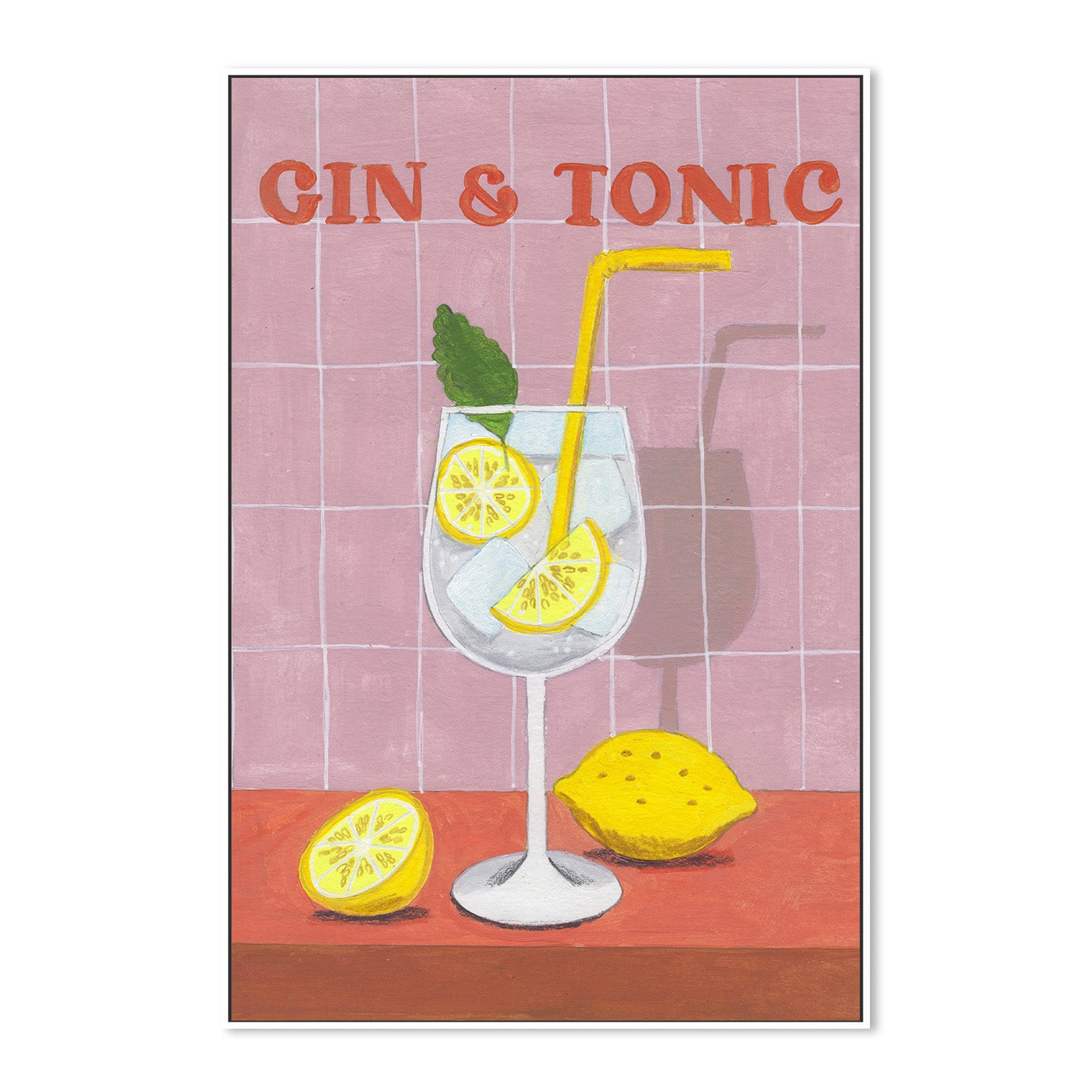 wall-art-print-canvas-poster-framed-Gin and Tonic Cocktail-5