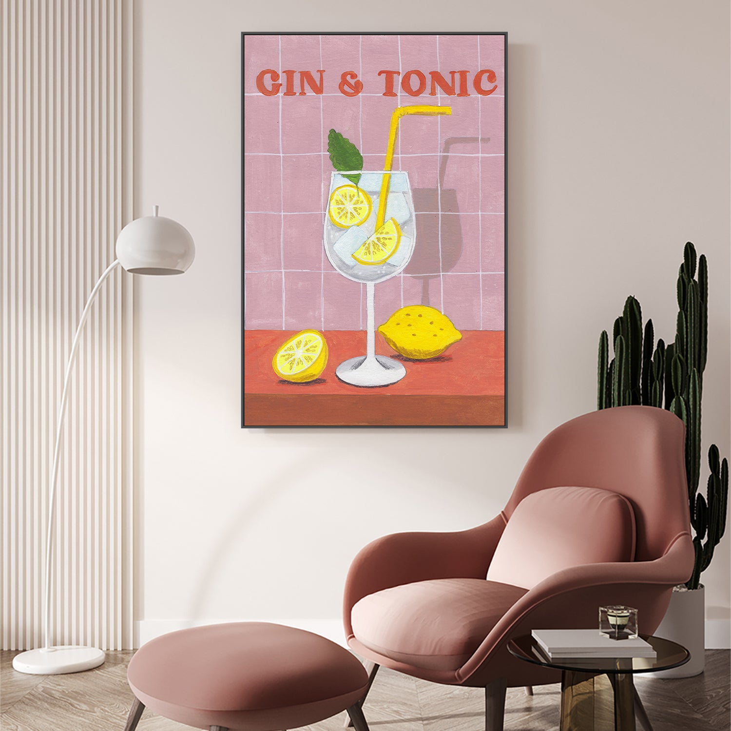 wall-art-print-canvas-poster-framed-Gin and Tonic Cocktail-8
