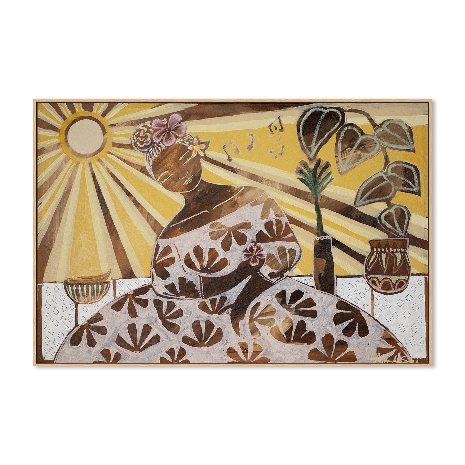 wall-art-print-canvas-poster-framed-Gina, Heart Of Gold , By Amanda Skye-4