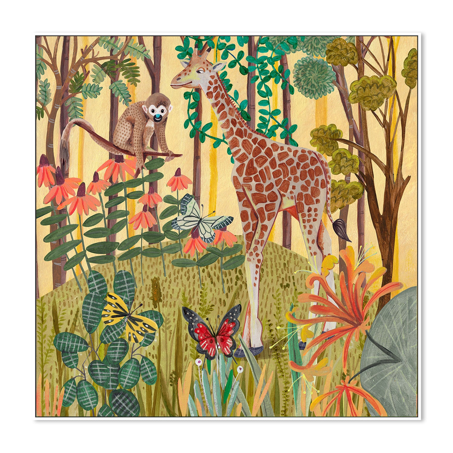wall-art-print-canvas-poster-framed-Giraffe in nature-5