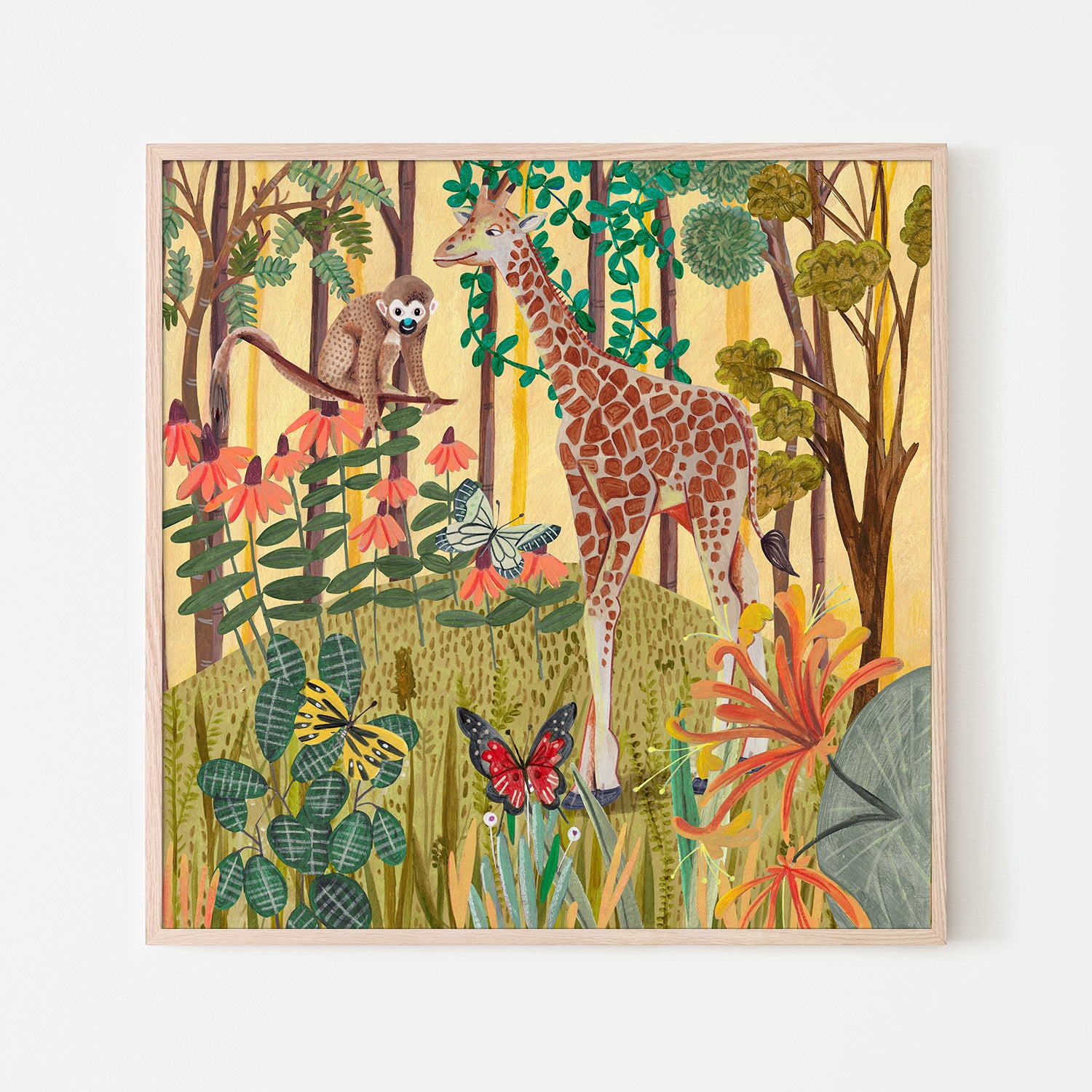 wall-art-print-canvas-poster-framed-Giraffe in nature-6