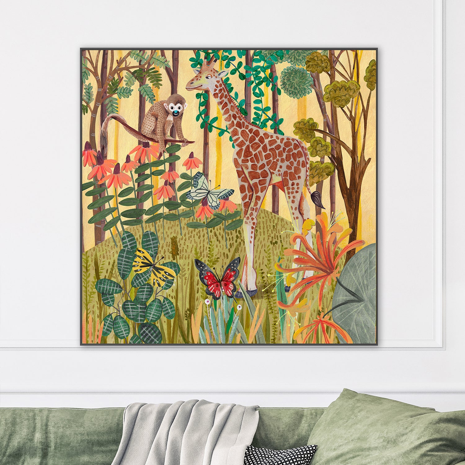 wall-art-print-canvas-poster-framed-Giraffe in nature-7