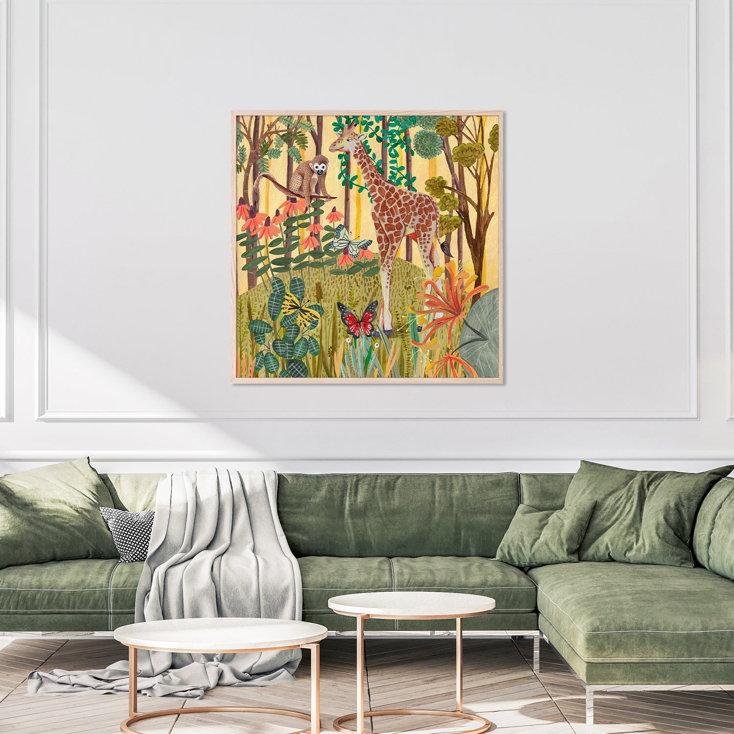 wall-art-print-canvas-poster-framed-Giraffe in nature-9