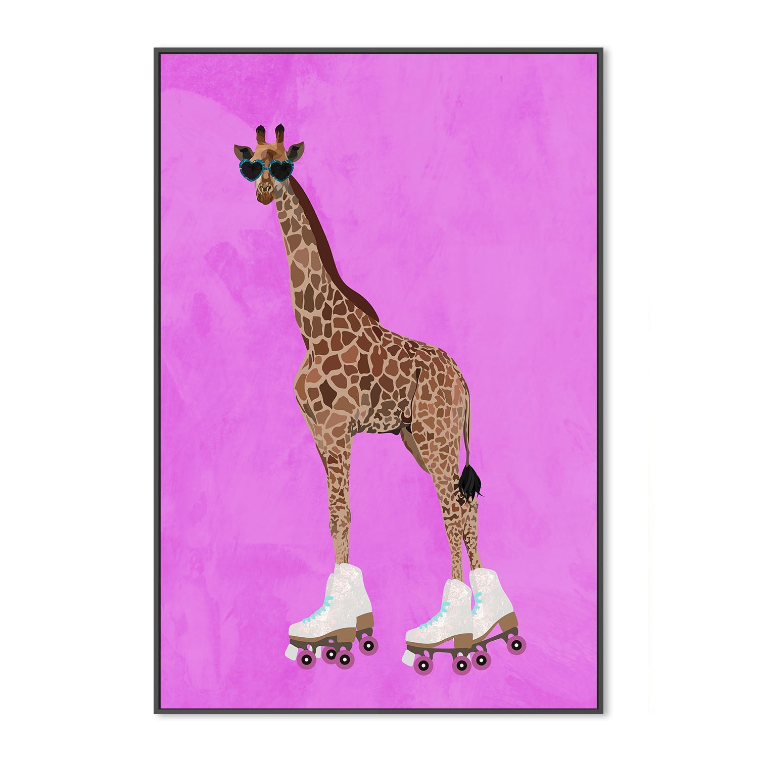 wall-art-print-canvas-poster-framed-Giraffe Rollerskating , By Sarah Manovski-3