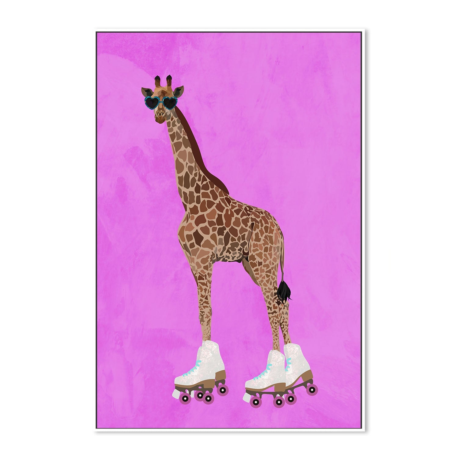 wall-art-print-canvas-poster-framed-Giraffe Rollerskating , By Sarah Manovski-5