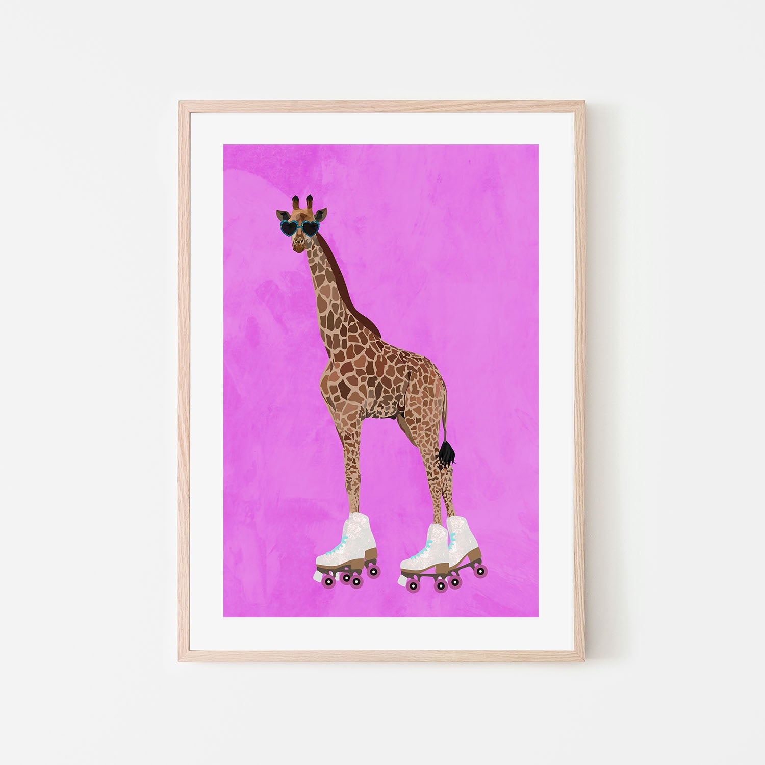 wall-art-print-canvas-poster-framed-Giraffe Rollerskating , By Sarah Manovski-6