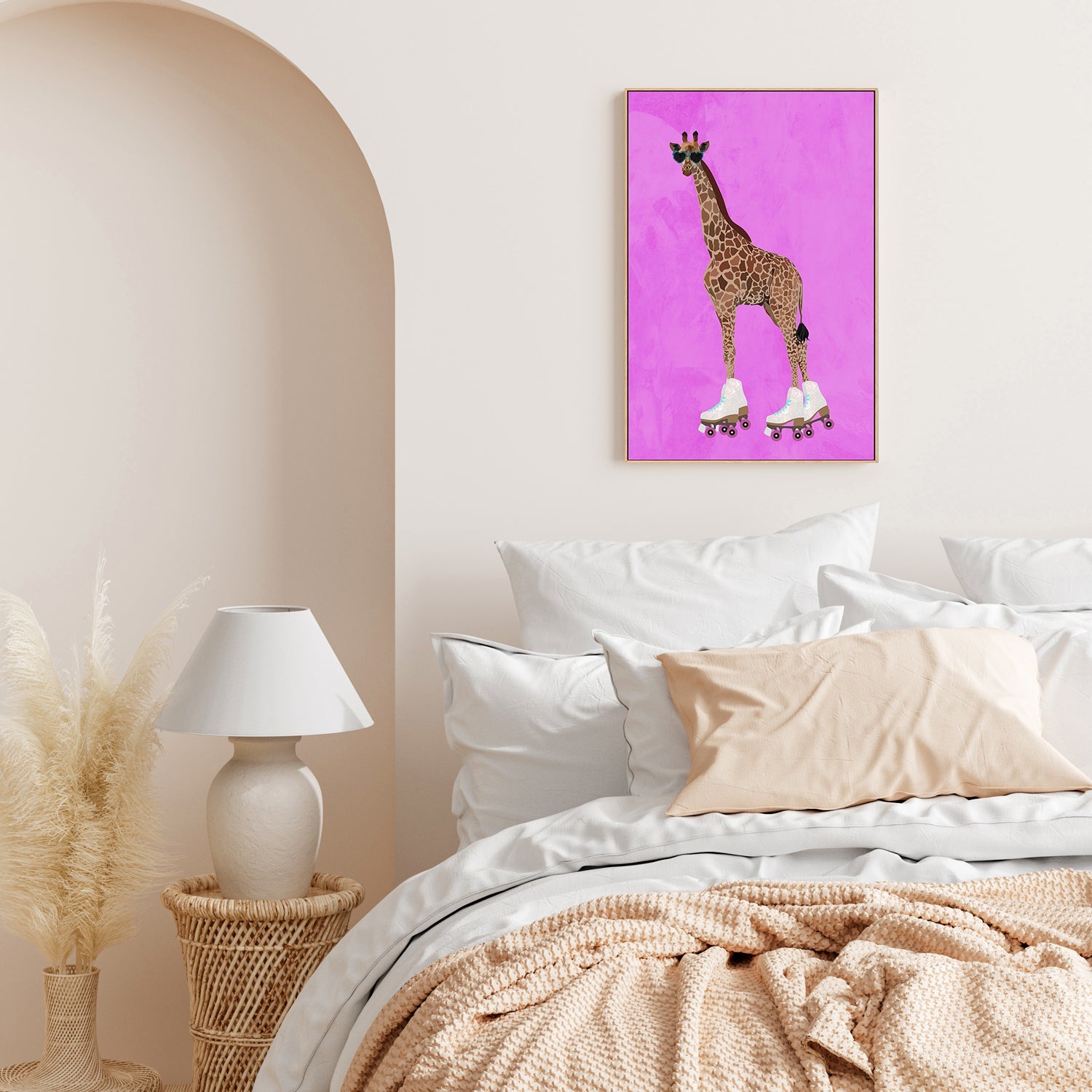 wall-art-print-canvas-poster-framed-Giraffe Rollerskating , By Sarah Manovski-7