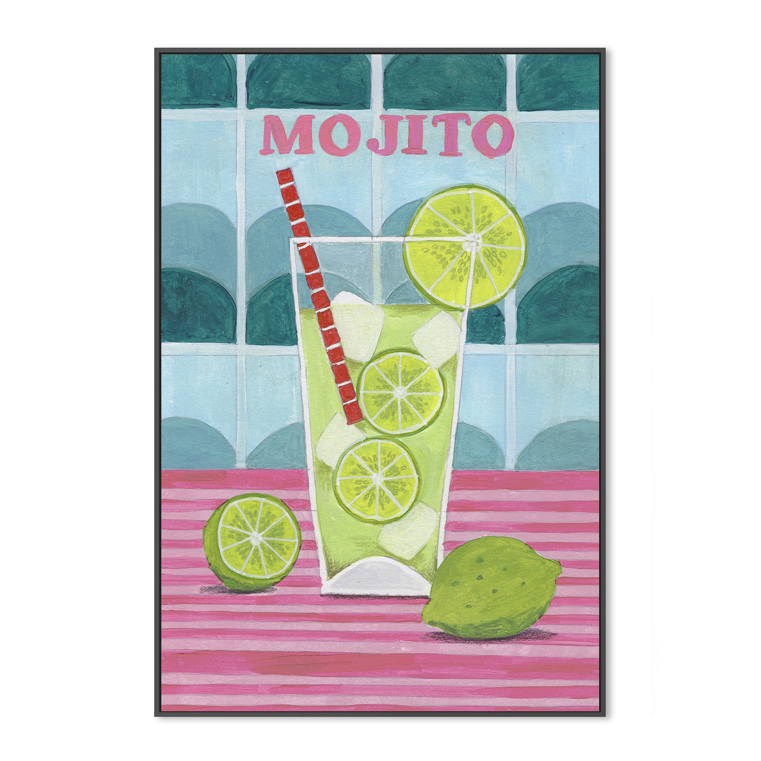 wall-art-print-canvas-poster-framed-Glass of Mjito-3