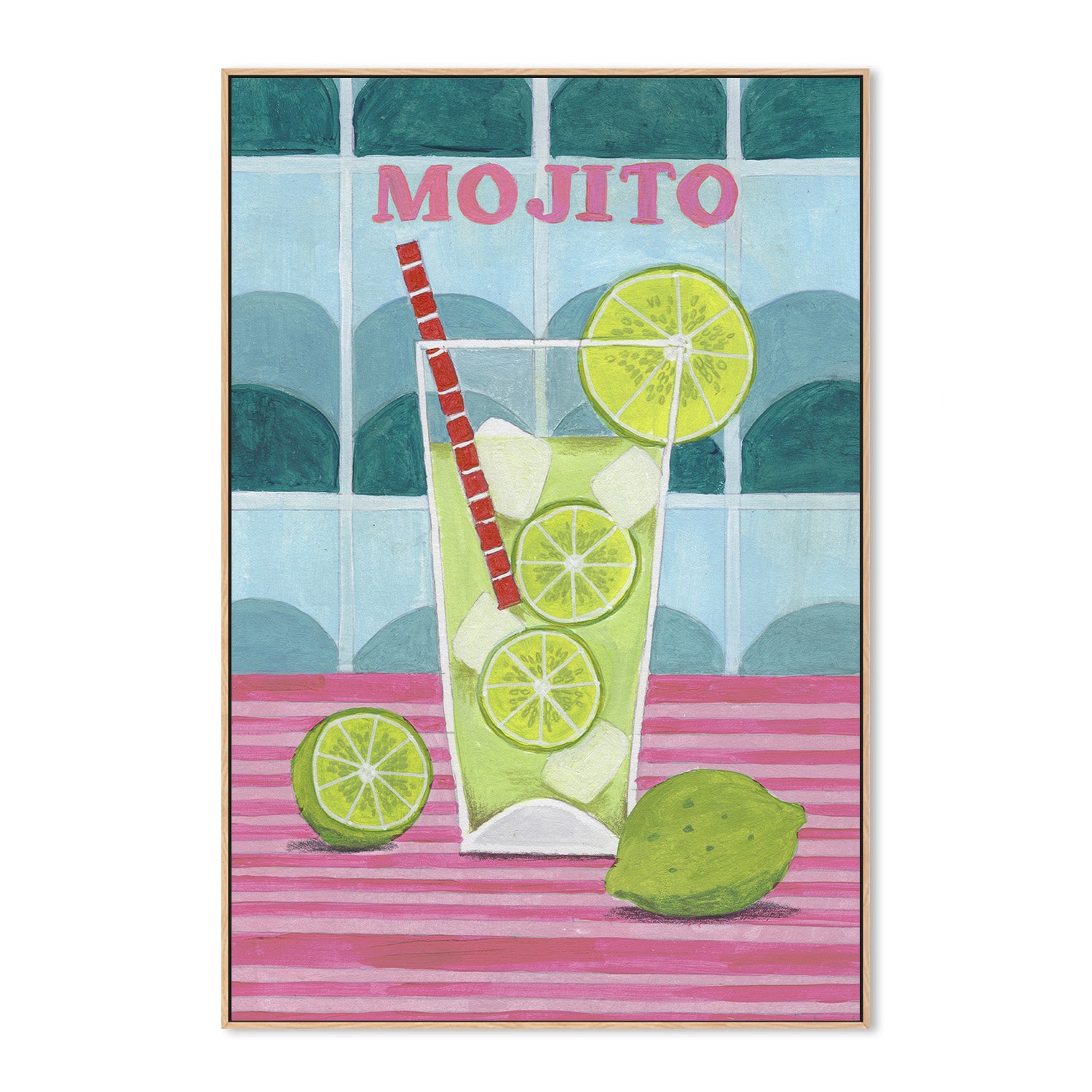 wall-art-print-canvas-poster-framed-Glass of Mjito-4