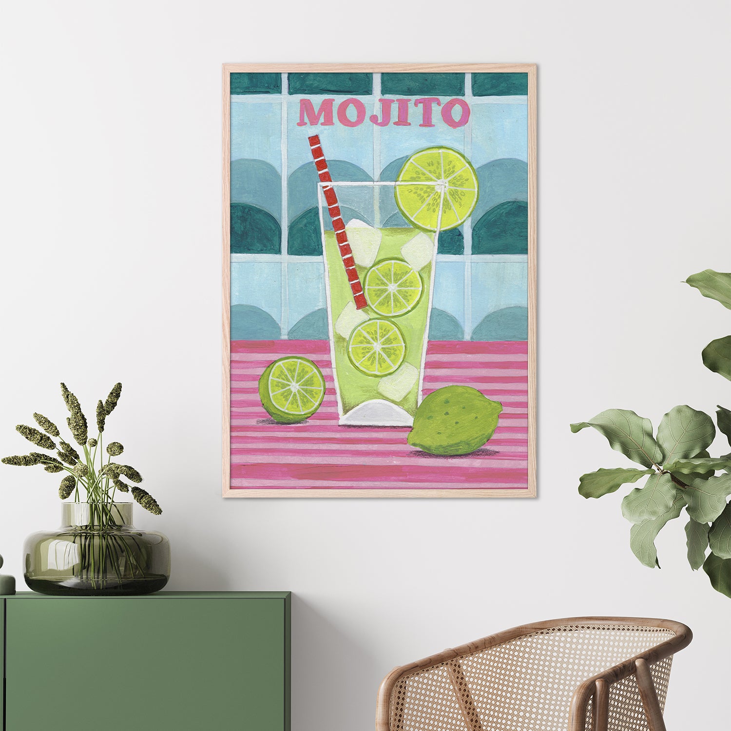 wall-art-print-canvas-poster-framed-Glass of Mjito-9