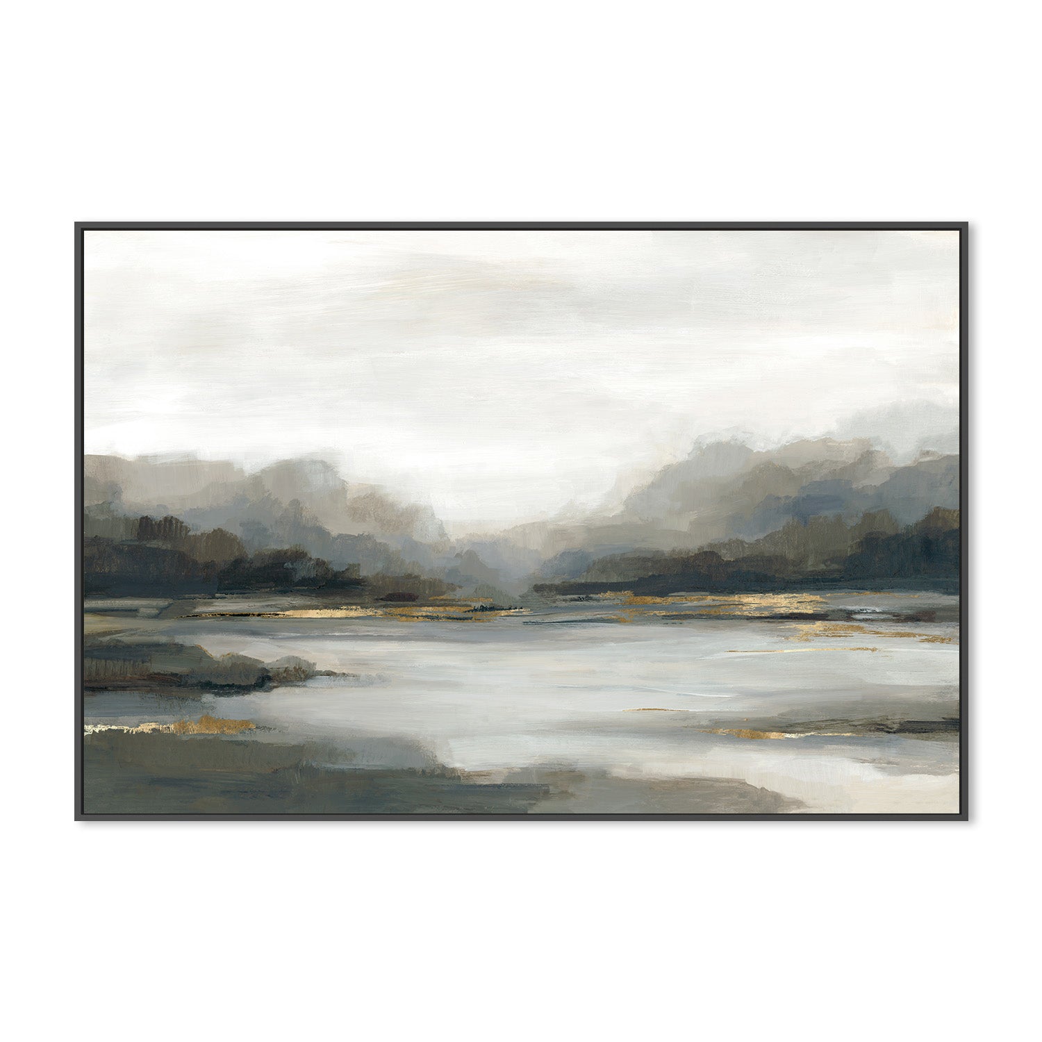 wall-art-print-canvas-poster-framed-Glowing Pond-3